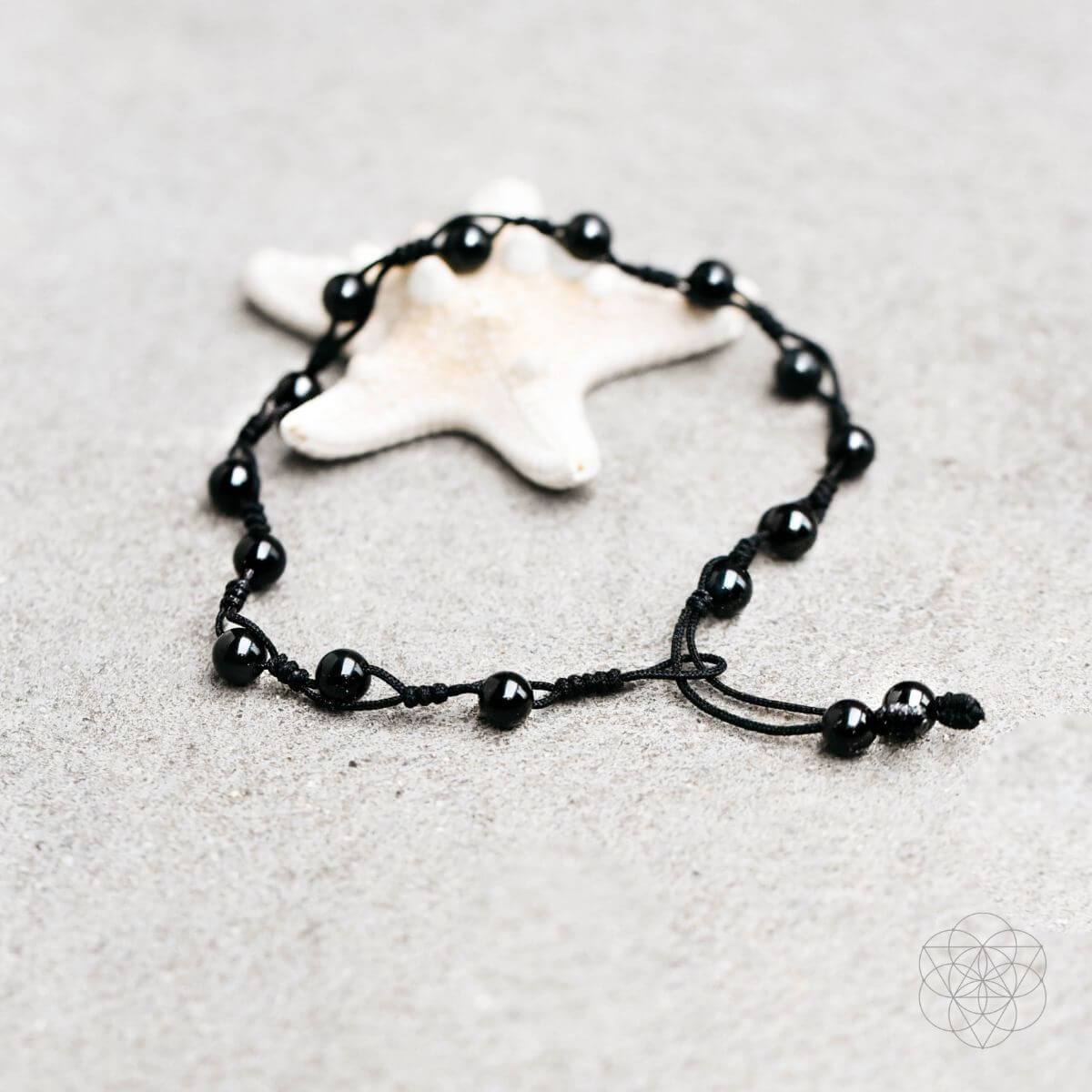 Obsidian Grounding Anklet - Pileggi on the Square Salon Powered by Gatto Salon Group