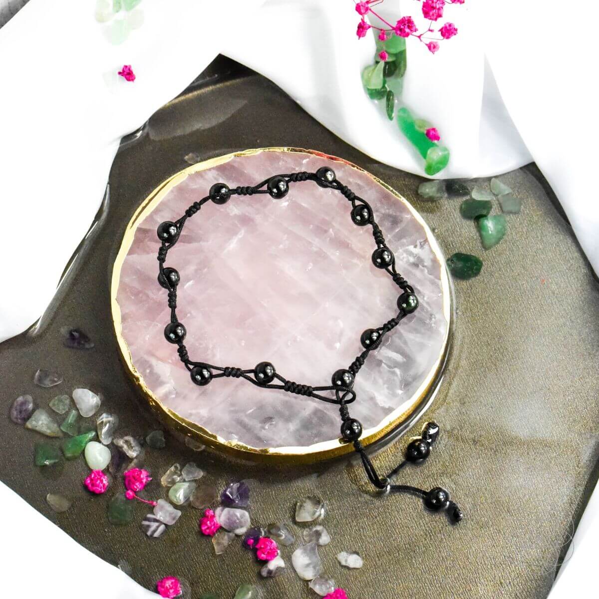 Obsidian Grounding Anklet - Pileggi on the Square Salon Powered by Gatto Salon Group
