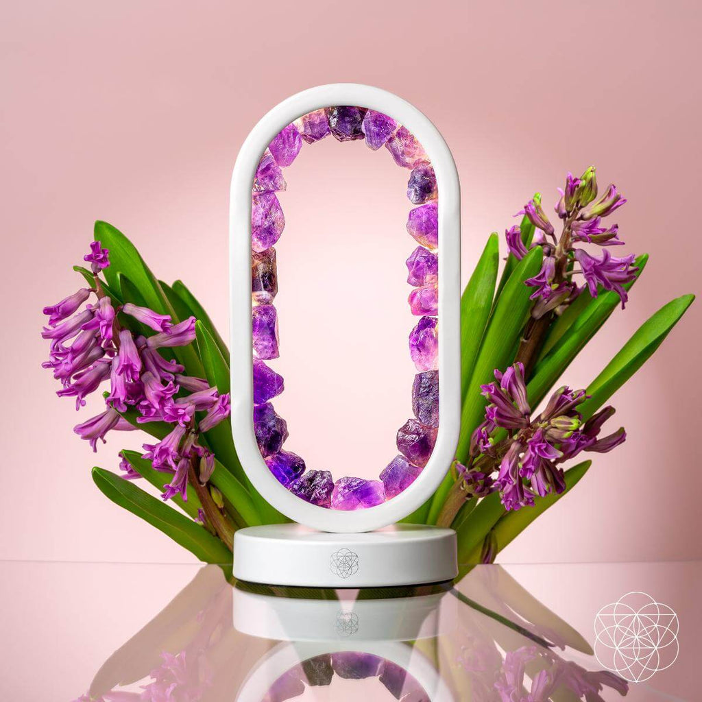Portal to Peace - Amethyst Lamp of Stress Relief - Pileggi on the Square Salon Powered by Gatto Salon Group