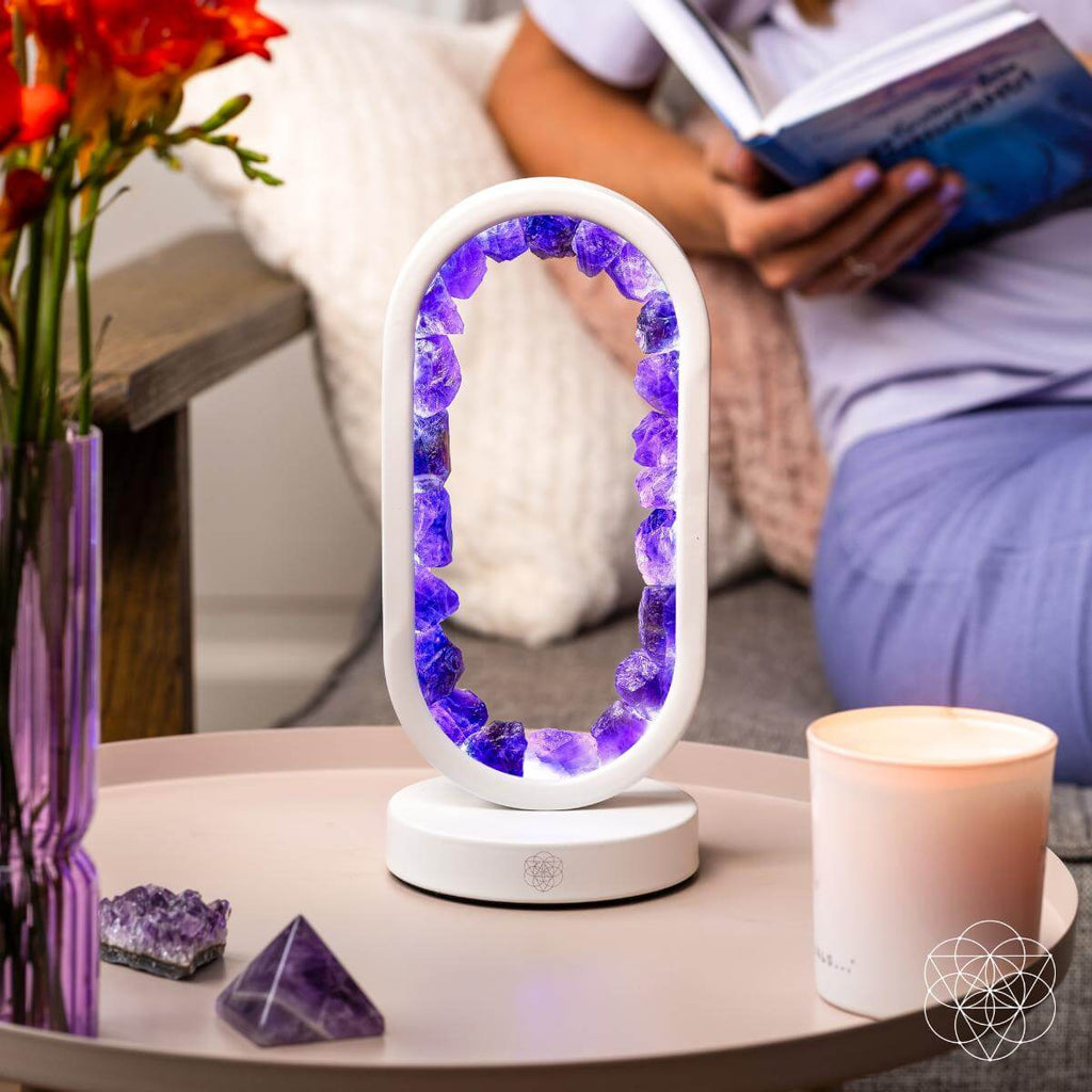 Portal to Peace - Amethyst Lamp of Stress Relief - Pileggi on the Square Salon Powered by Gatto Salon Group