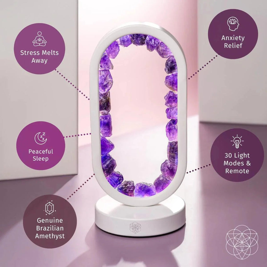 Portal to Peace - Amethyst Lamp of Stress Relief - Pileggi on the Square Salon Powered by Gatto Salon Group