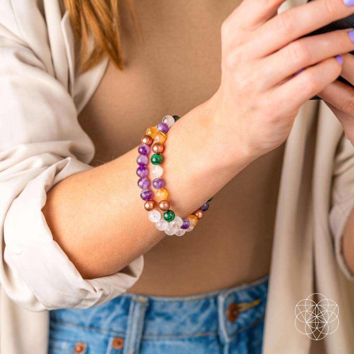Powerhouse of Wealth Manifestation - Crystal Quartet Bracelet Set - Pileggi on the Square Salon Powered by Gatto Salon Group