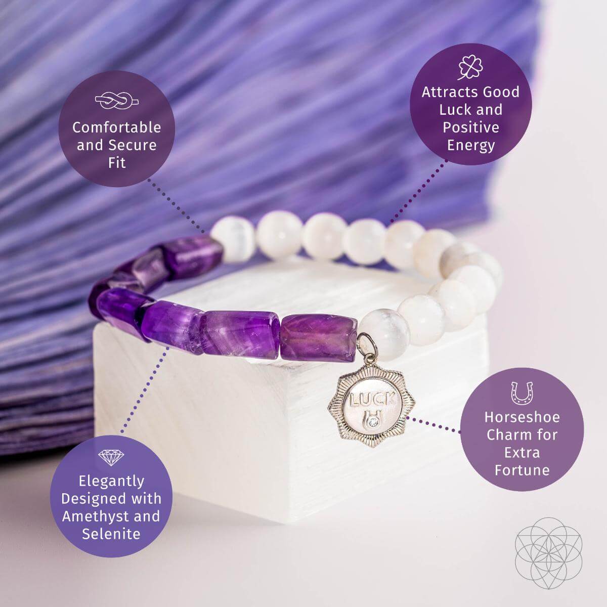 Pure Luck - Horseshoe Amethyst Bracelet - Pileggi on the Square Salon Powered by Gatto Salon Group