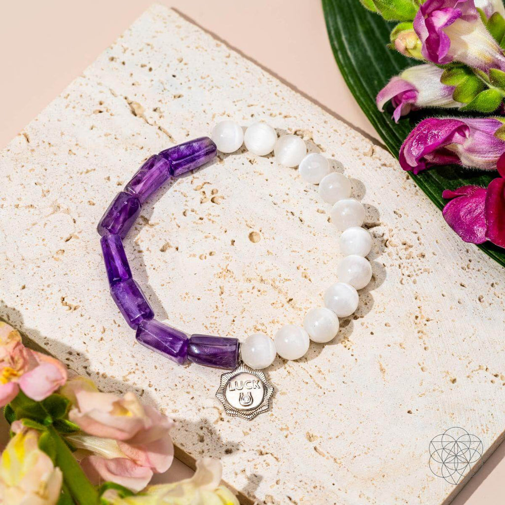 Pure Luck - Horseshoe Amethyst Bracelet - Pileggi on the Square Salon Powered by Gatto Salon Group