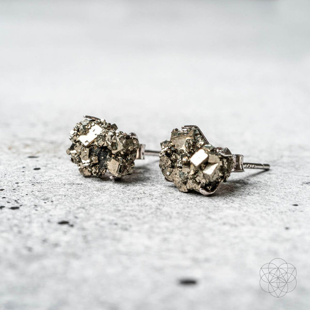 Pyrite Earrings of Wealth - Pileggi on the Square Salon Powered by Gatto Salon Group