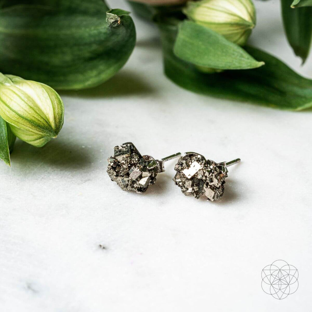 Pyrite Earrings of Wealth - Pileggi on the Square Salon Powered by Gatto Salon Group