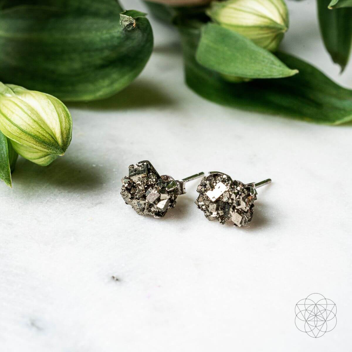 Pyrite Earrings of Wealth - Pileggi on the Square Salon Powered by Gatto Salon Group