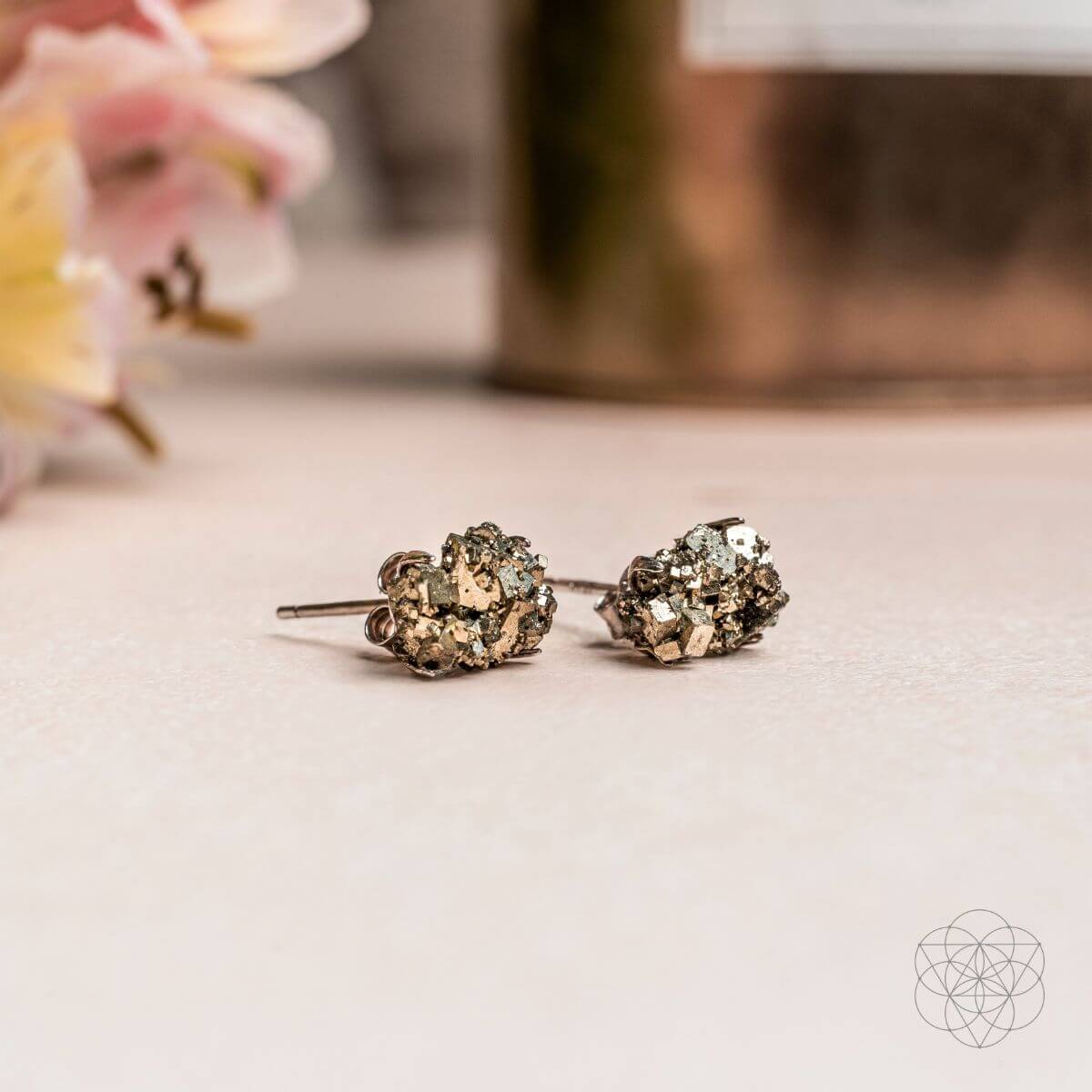 Pyrite Earrings of Wealth - Pileggi on the Square Salon Powered by Gatto Salon Group