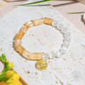 Quartet of Luck - Citrine & Selenite Bracelet of Serendipity - Pileggi on the Square Salon Powered by Gatto Salon Group