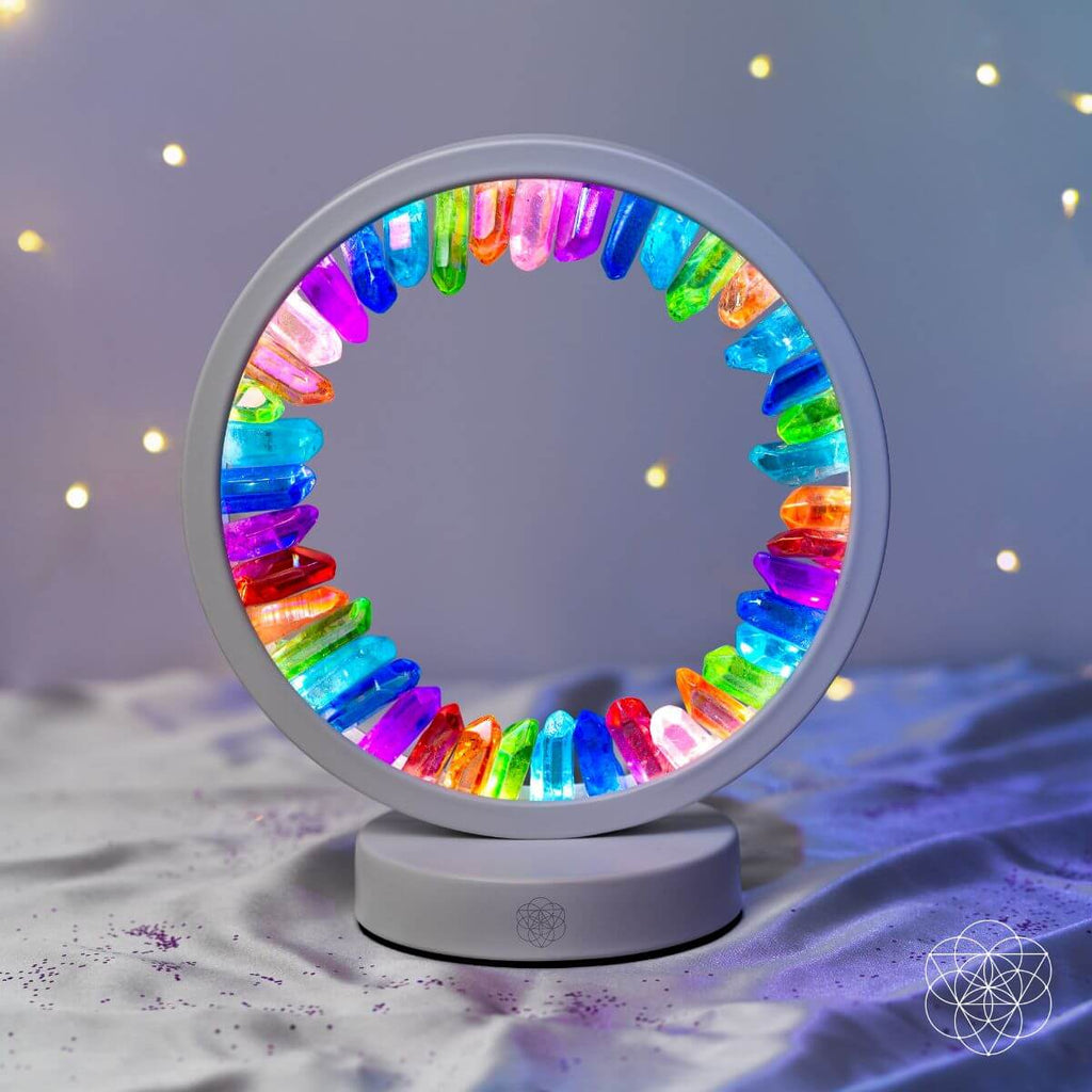 Rainbow After the Storm - Clear Quartz Lamp of Hope - Pileggi on the Square Salon Powered by Gatto Salon Group