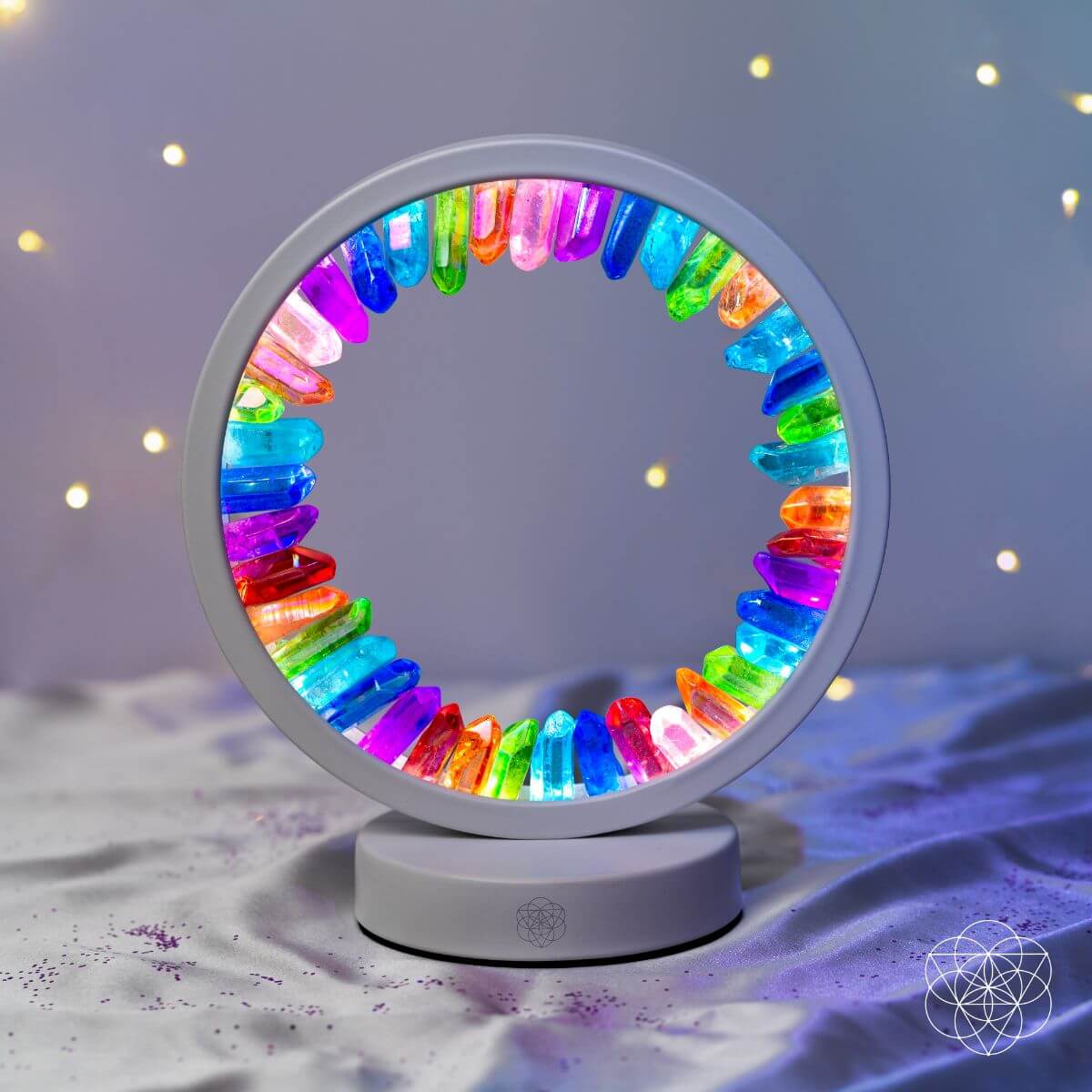 Rainbow After the Storm - Clear Quartz Lamp of Hope - Pileggi on the Square Salon Powered by Gatto Salon Group