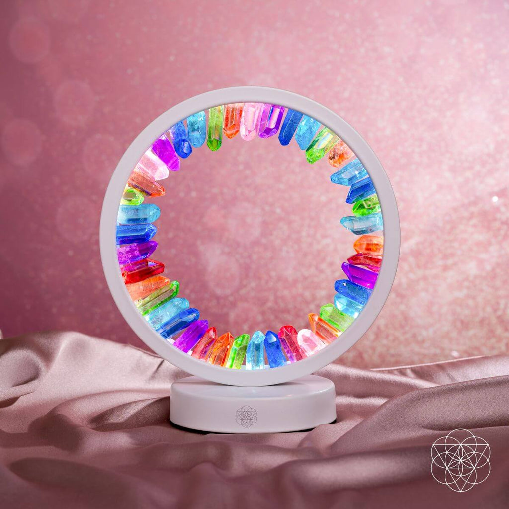 Rainbow After the Storm - Clear Quartz Lamp of Hope - Pileggi on the Square Salon Powered by Gatto Salon Group