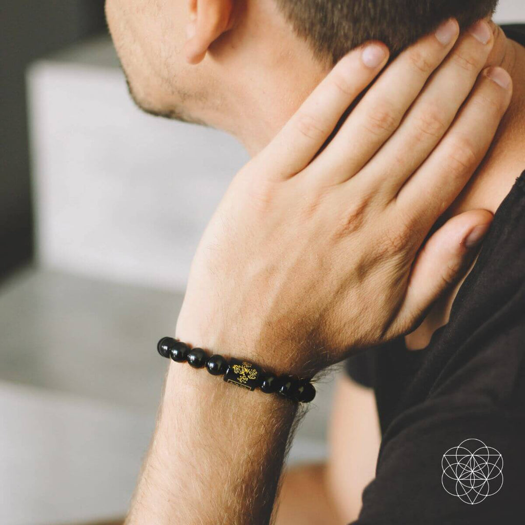 Rainbow Obsidian Protection Bracelet - Pileggi on the Square Salon Powered by Gatto Salon Group