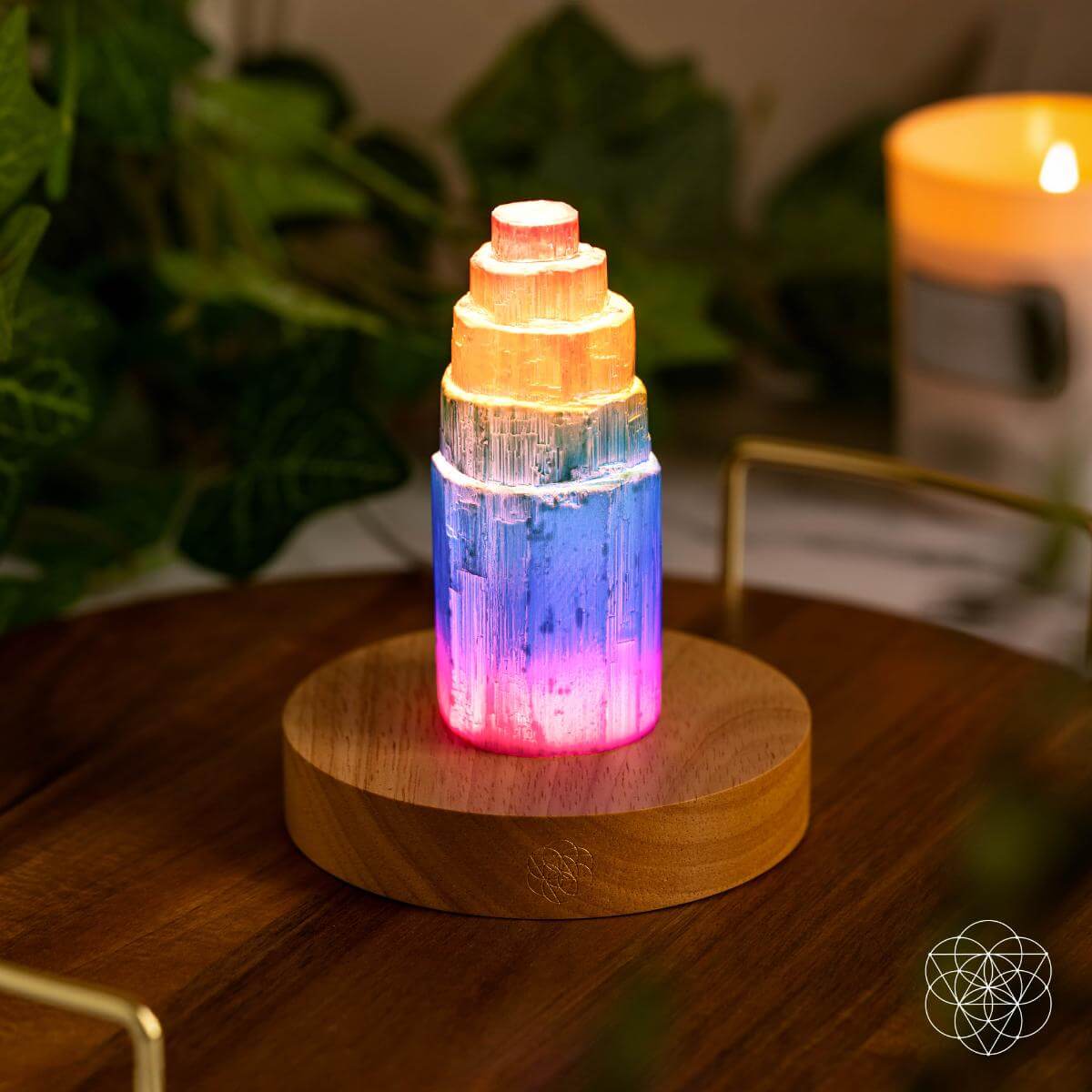 Rainbow’s Blessing - Selenite Tower of Peace & Protection - Pileggi on the Square Salon Powered by Gatto Salon Group