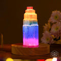 Rainbow’s Blessing - Selenite Tower of Peace & Protection - Pileggi on the Square Salon Powered by Gatto Salon Group