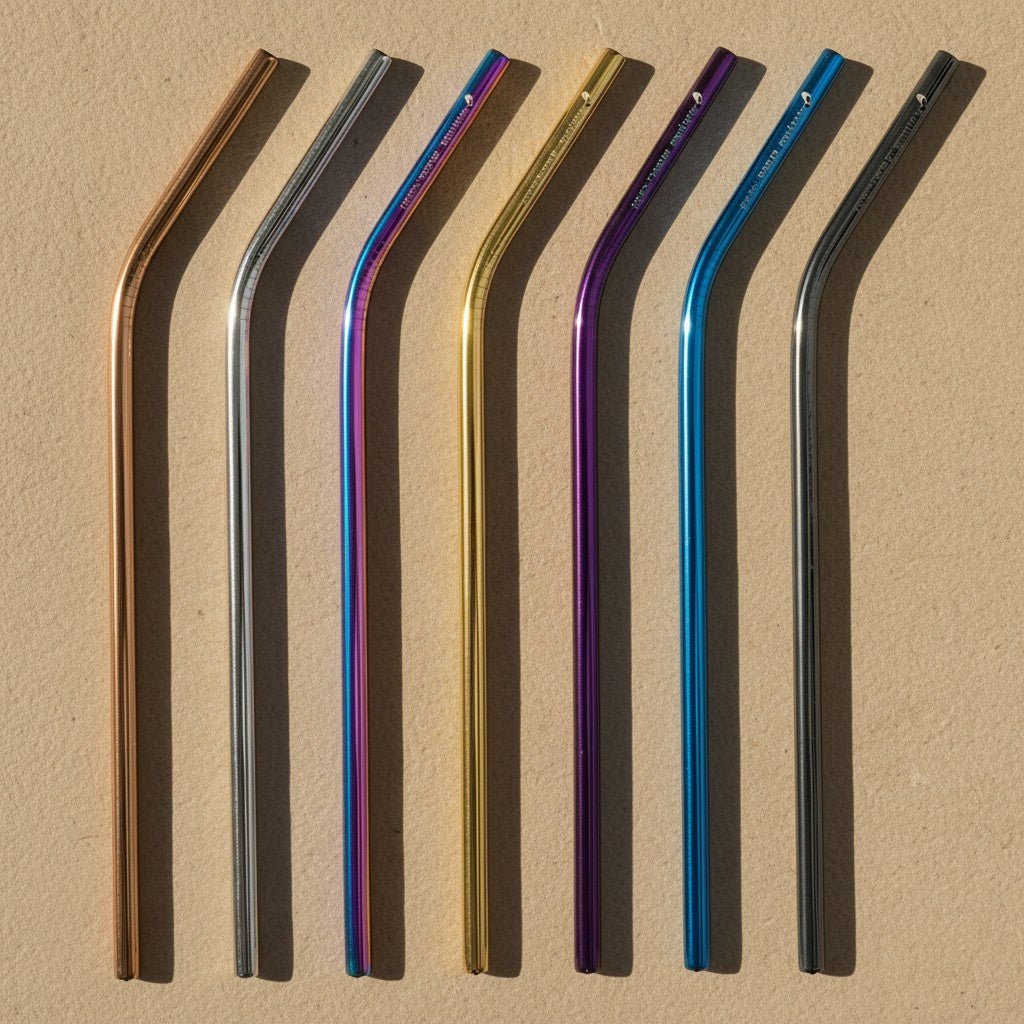 Reusable Metal Straws - Curved