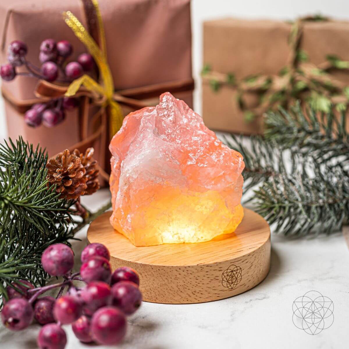 Rose Quartz Lamp of Compassion - Pileggi on the Square Salon Powered by Gatto Salon Group