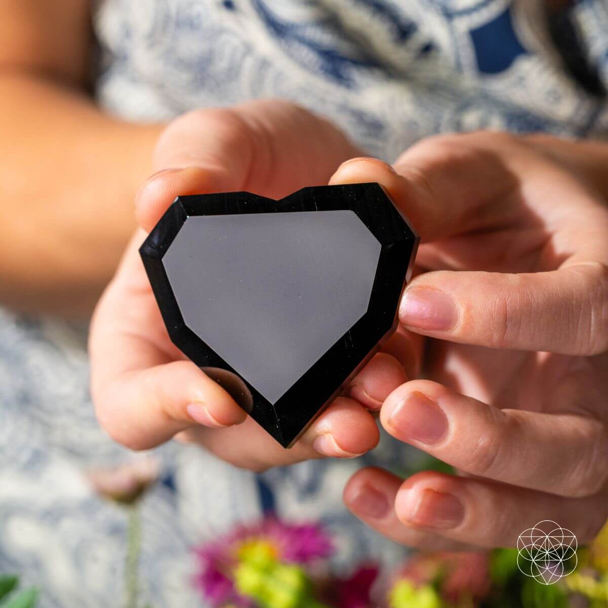 Royal Diamond Heart - Black Obsidian Negativity Repellent - Pileggi on the Square Salon Powered by Gatto Salon Group