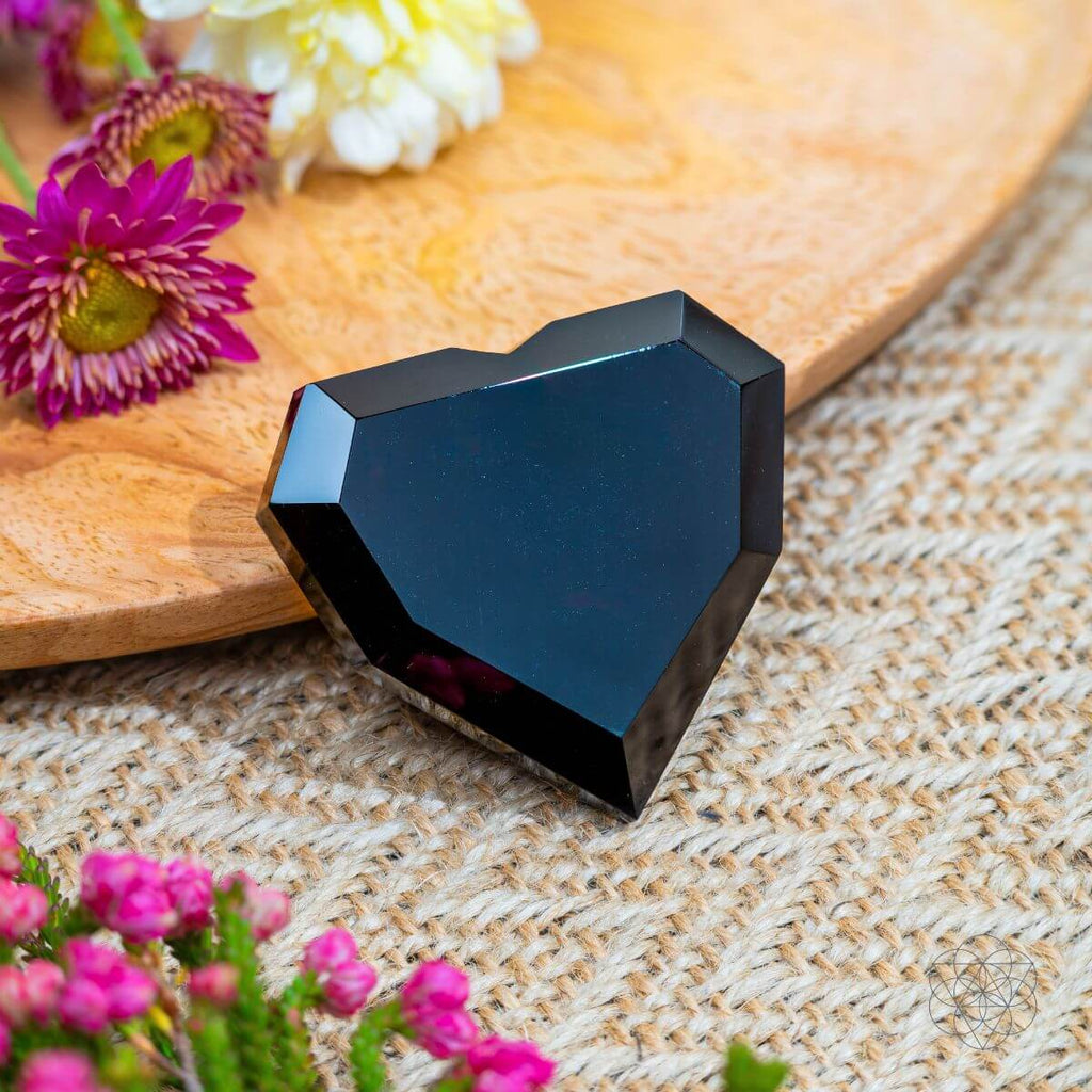 Royal Diamond Heart - Black Obsidian Negativity Repellent - Pileggi on the Square Salon Powered by Gatto Salon Group