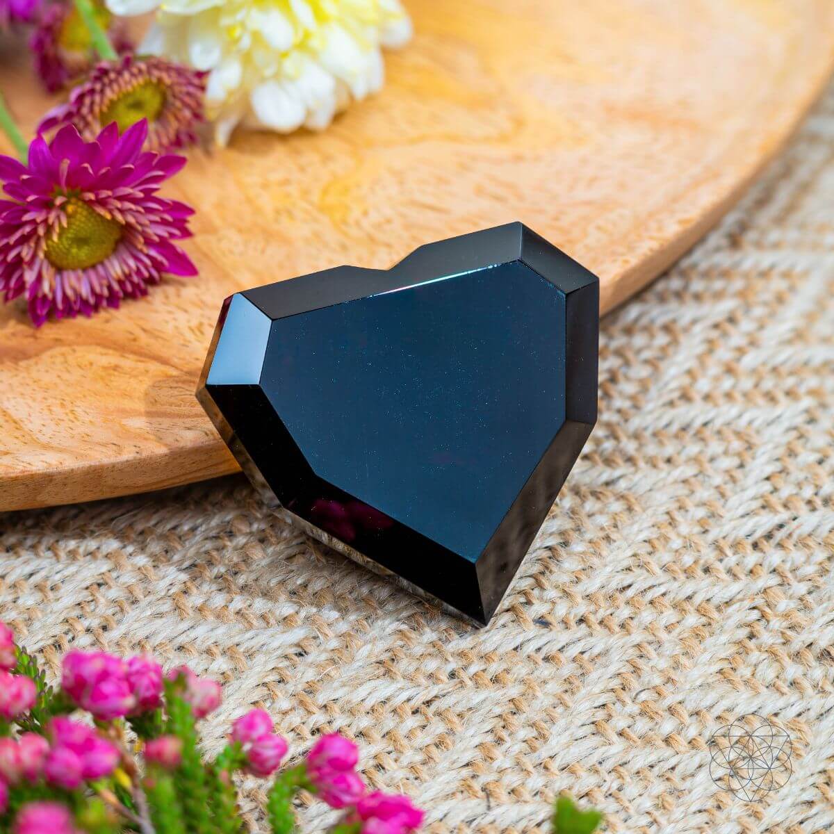 Royal Diamond Heart - Black Obsidian Negativity Repellent - Pileggi on the Square Salon Powered by Gatto Salon Group