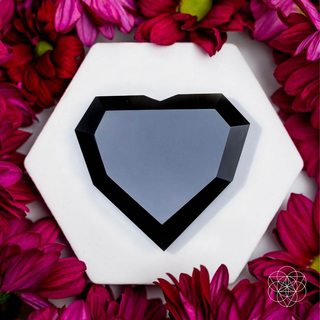 Royal Diamond Heart - Black Obsidian Negativity Repellent - Pileggi on the Square Salon Powered by Gatto Salon Group