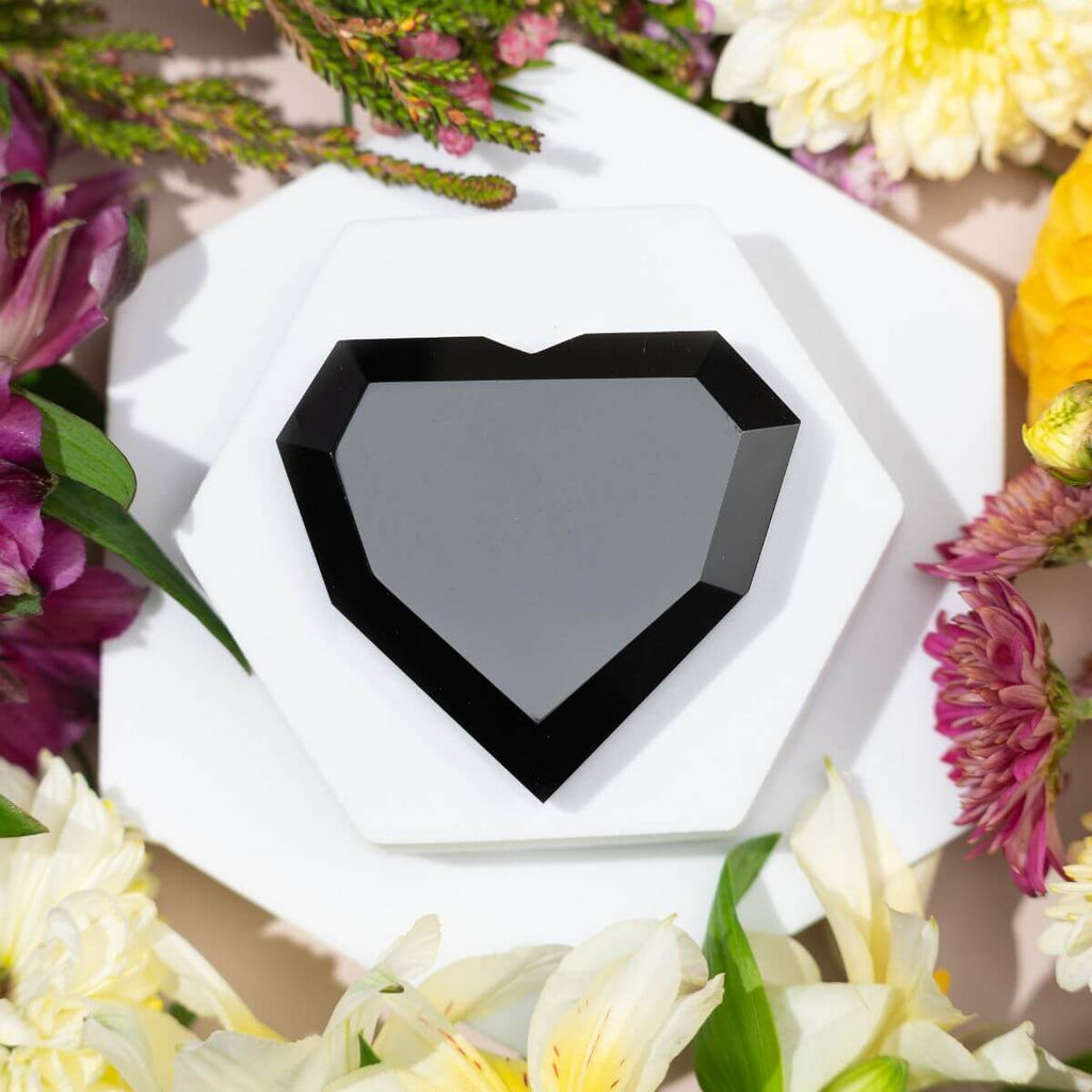 Royal Diamond Heart - Black Obsidian Negativity Repellent - Pileggi on the Square Salon Powered by Gatto Salon Group