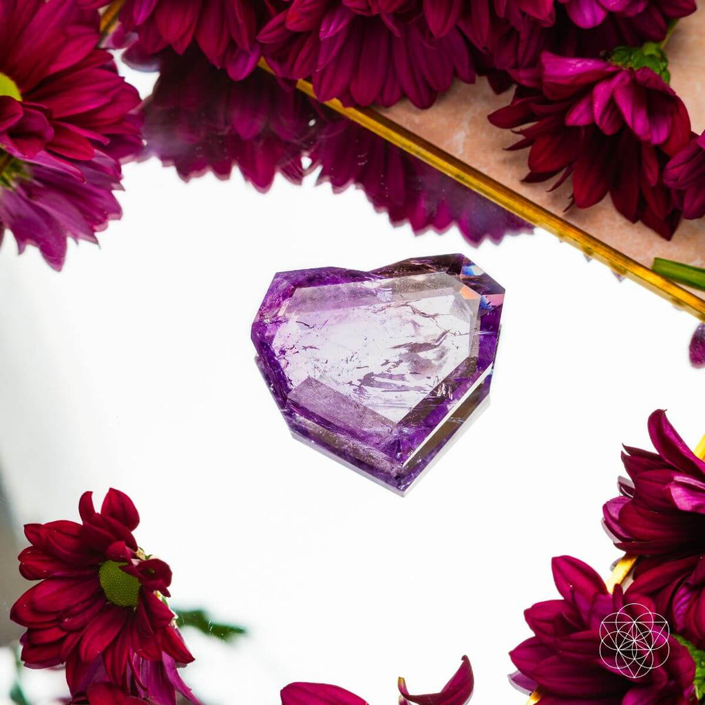Royal Diamond Heart - Brazilian Amethyst for Manifestation - Pileggi on the Square Salon Powered by Gatto Salon Group