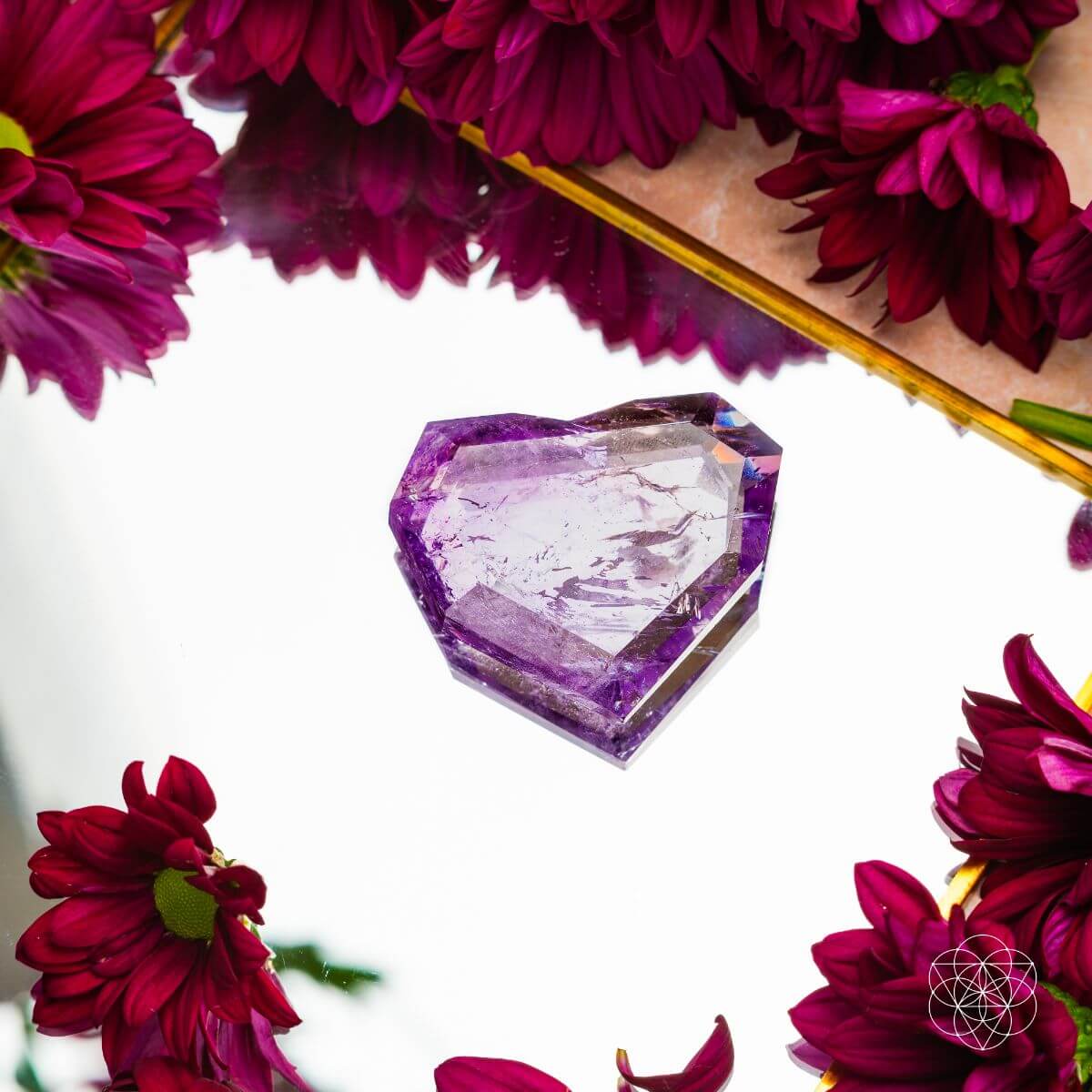 Royal Diamond Heart - Brazilian Amethyst for Manifestation - Pileggi on the Square Salon Powered by Gatto Salon Group