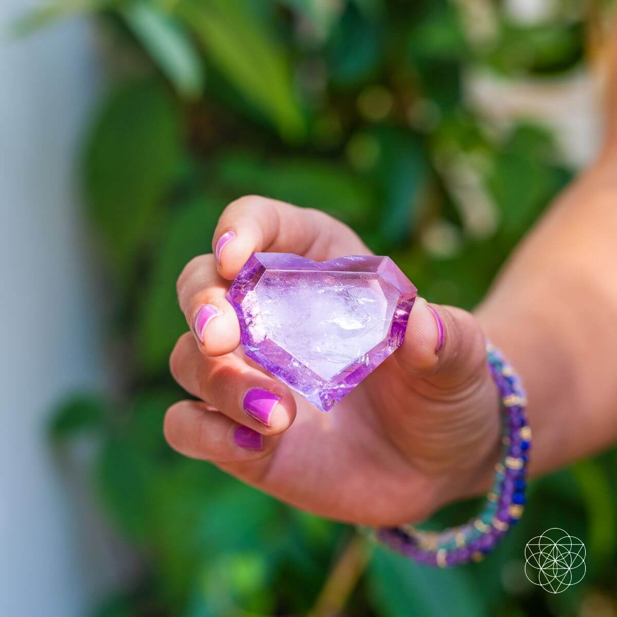 Royal Diamond Heart - Brazilian Amethyst for Manifestation - Pileggi on the Square Salon Powered by Gatto Salon Group