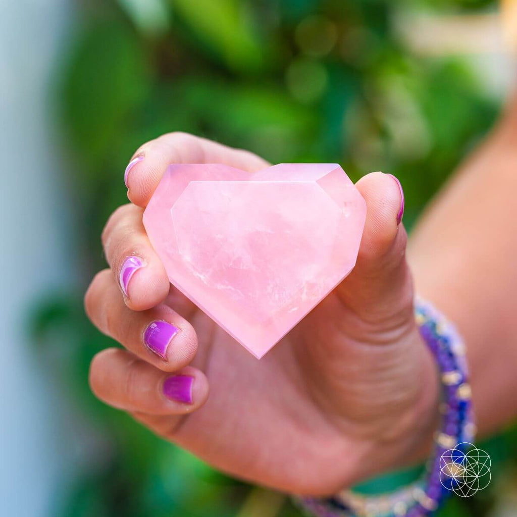 Royal Diamond Heart - Madagascar Rose Quartz for Infinite Love - Pileggi on the Square Salon Powered by Gatto Salon Group