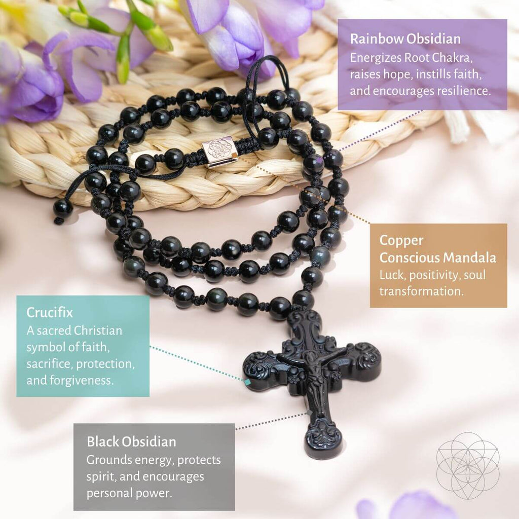 Sacred Armor: Black Obsidian Cross of Faith & Protection - Pileggi on the Square Salon Powered by Gatto Salon Group