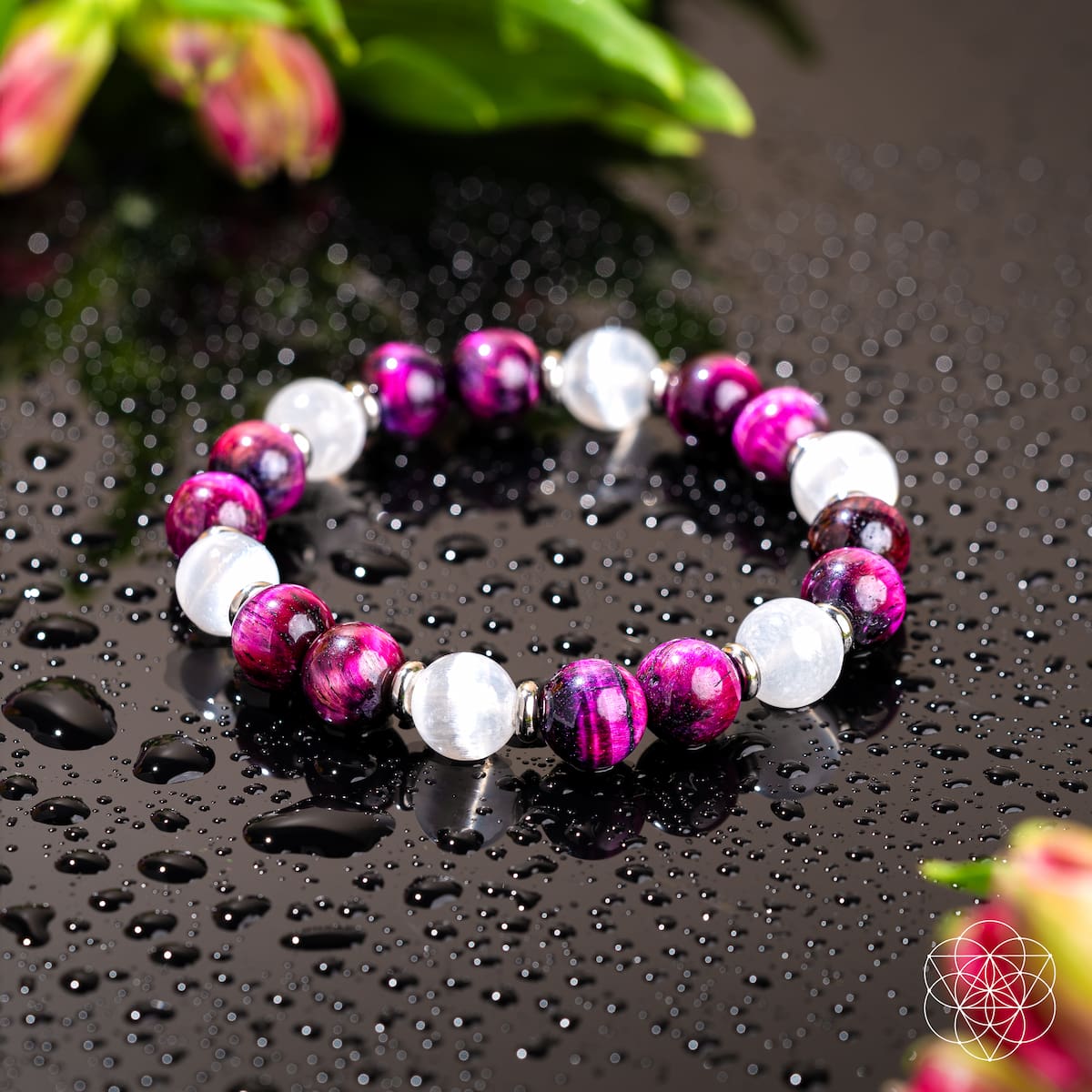 Shape Your Future – Pink Galaxy Tiger’s Eye Bracelet - Pileggi on the Square Salon Powered by Gatto Salon Group