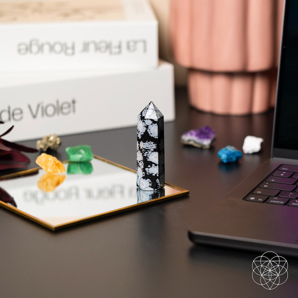Spiritual Bodyguard - Snowflake Obsidian Point - Pileggi on the Square Salon Powered by Gatto Salon Group