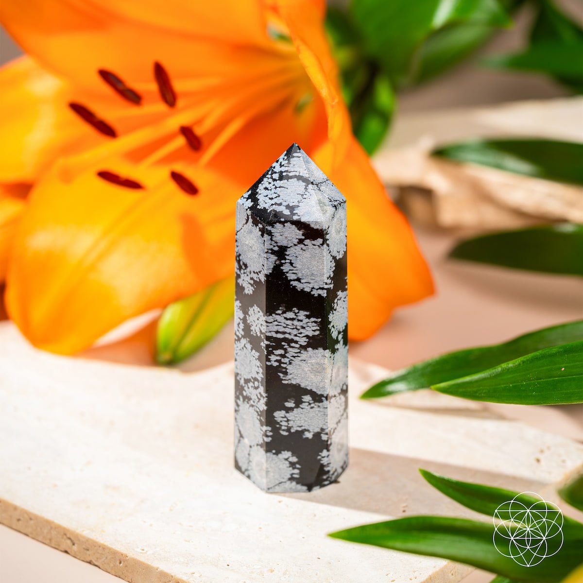 Spiritual Bodyguard - Snowflake Obsidian Point - Pileggi on the Square Salon Powered by Gatto Salon Group