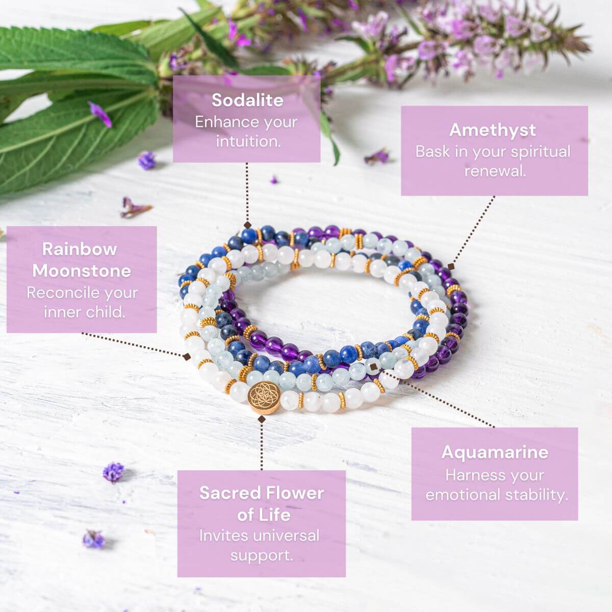 Spiritual Healing Bracelet Pack of 4 - Pileggi on the Square Salon Powered by Gatto Salon Group