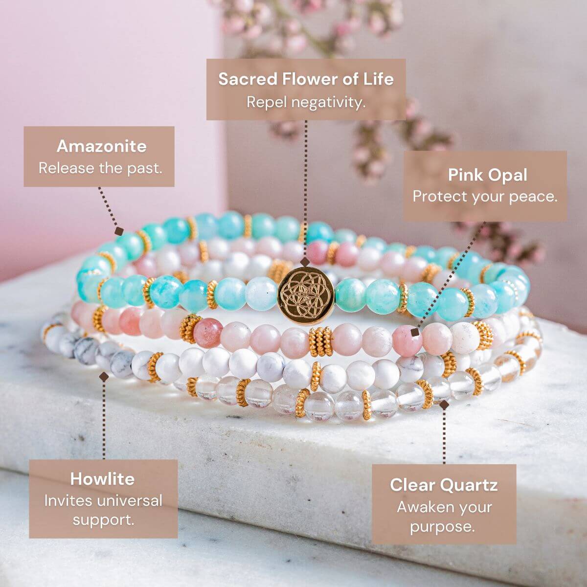 Stress Reliever Bracelet Pack of 4 - Pileggi on the Square Salon Powered by Gatto Salon Group