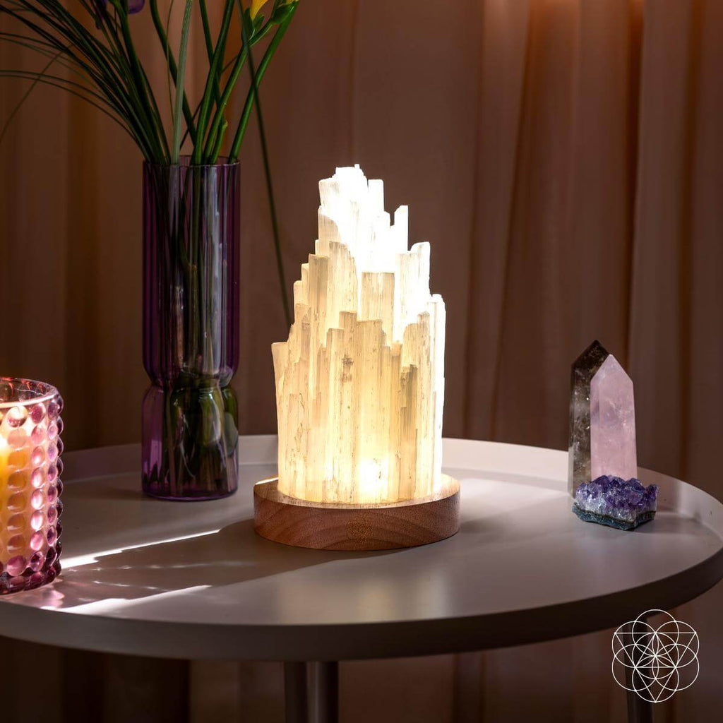 The Cleanse - All Selenite Lamp - 2 Pounds of Healing Power - Pileggi on the Square Salon Powered by Gatto Salon Group