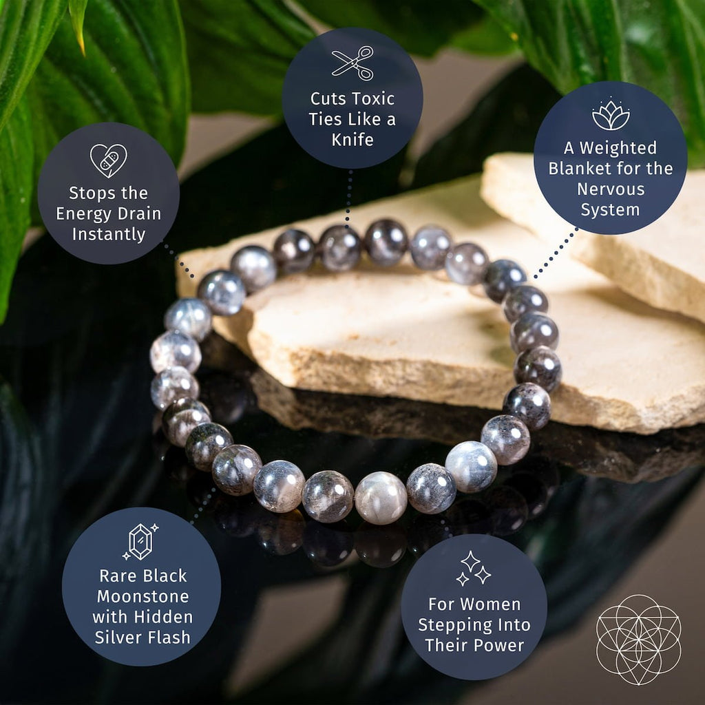 The Empath’s Cord Cutter – Black Moonstone Bracelet - Pileggi on the Square Salon Powered by Gatto Salon Group