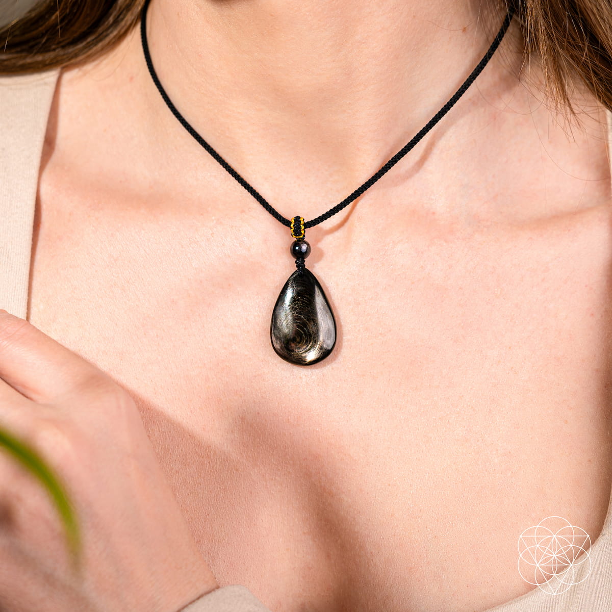 The ﻿Hypersthene Millionaire Manifestation Pendant - Pileggi on the Square Salon Powered by Gatto Salon Group