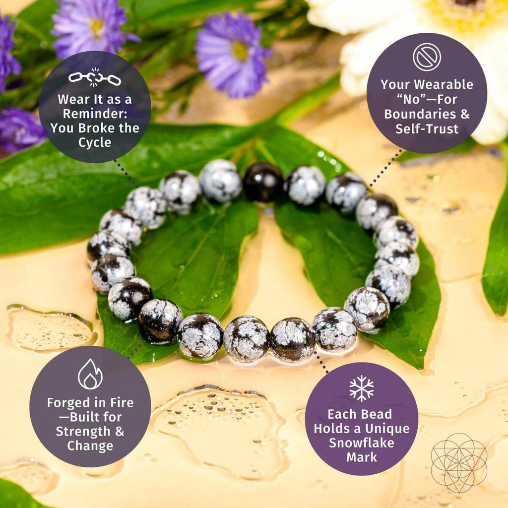 The Pattern Breaker – Snowflake Obsidian Bracelet - Pileggi on the Square Salon Powered by Gatto Salon Group