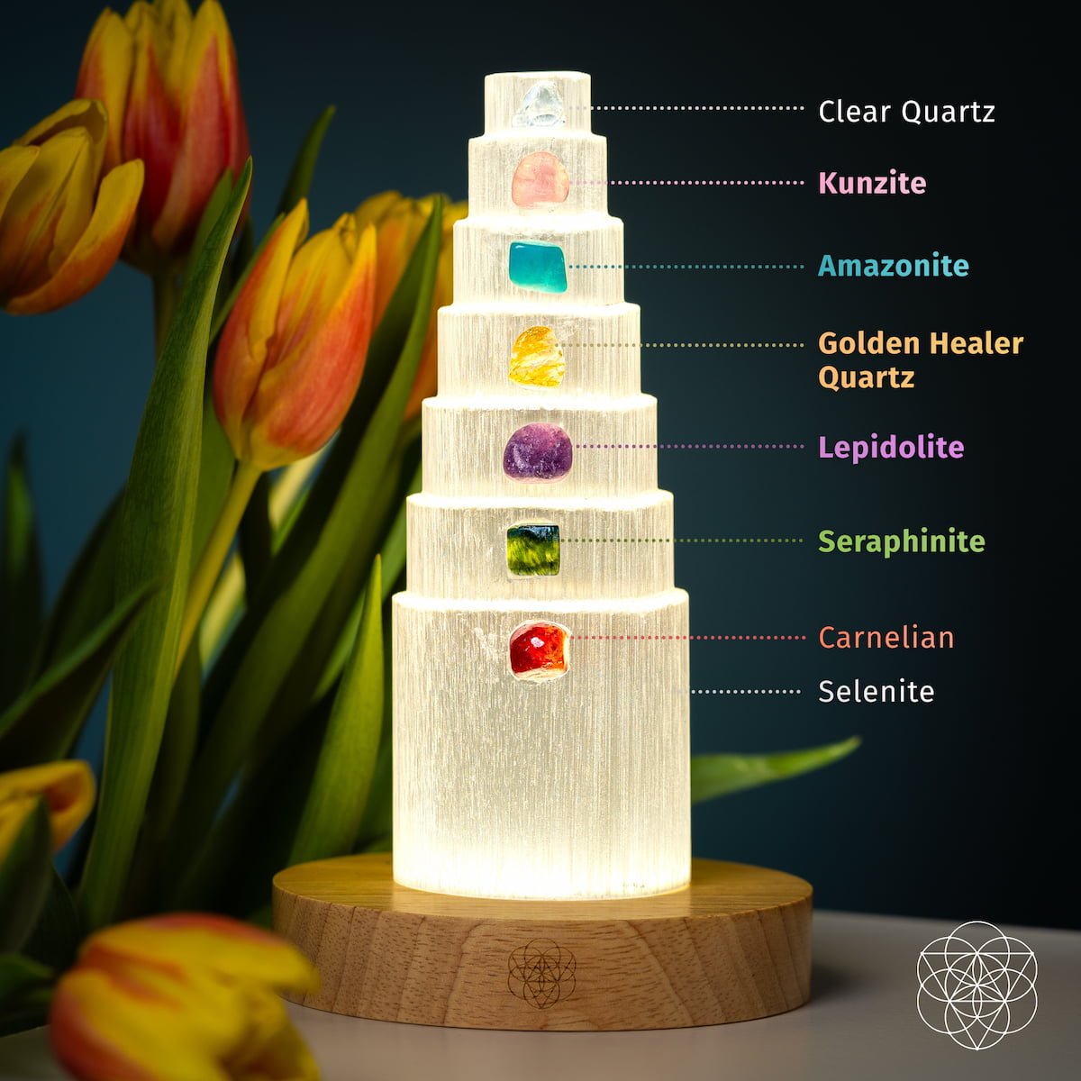 The Stress Shield Lamp - 7 Stones of Healing - Pileggi on the Square Salon Powered by Gatto Salon Group