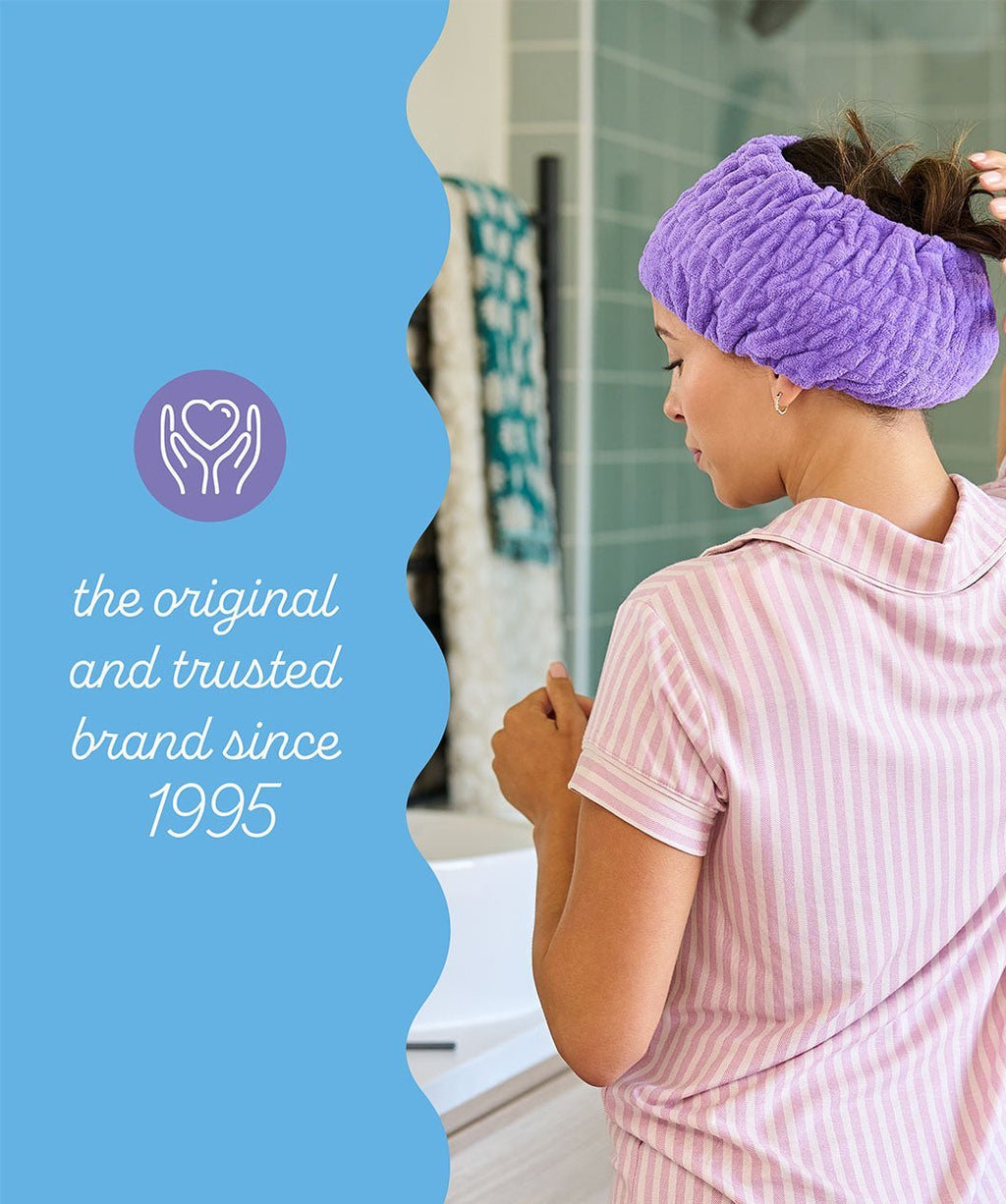 The Turbie Band® Four Pack - Extra Wide Headband | Pink, Purple, Capri & White | Microfiber - Pileggi on the Square Salon Powered by Gatto Salon Group