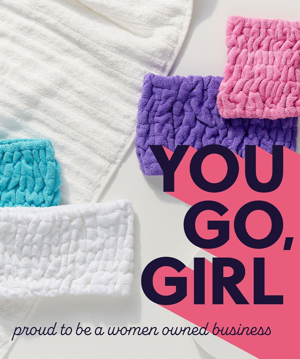 The Turbie Band® Four Pack - Extra Wide Headband | Pink, Purple, Capri & White | Microfiber - Pileggi on the Square Salon Powered by Gatto Salon Group