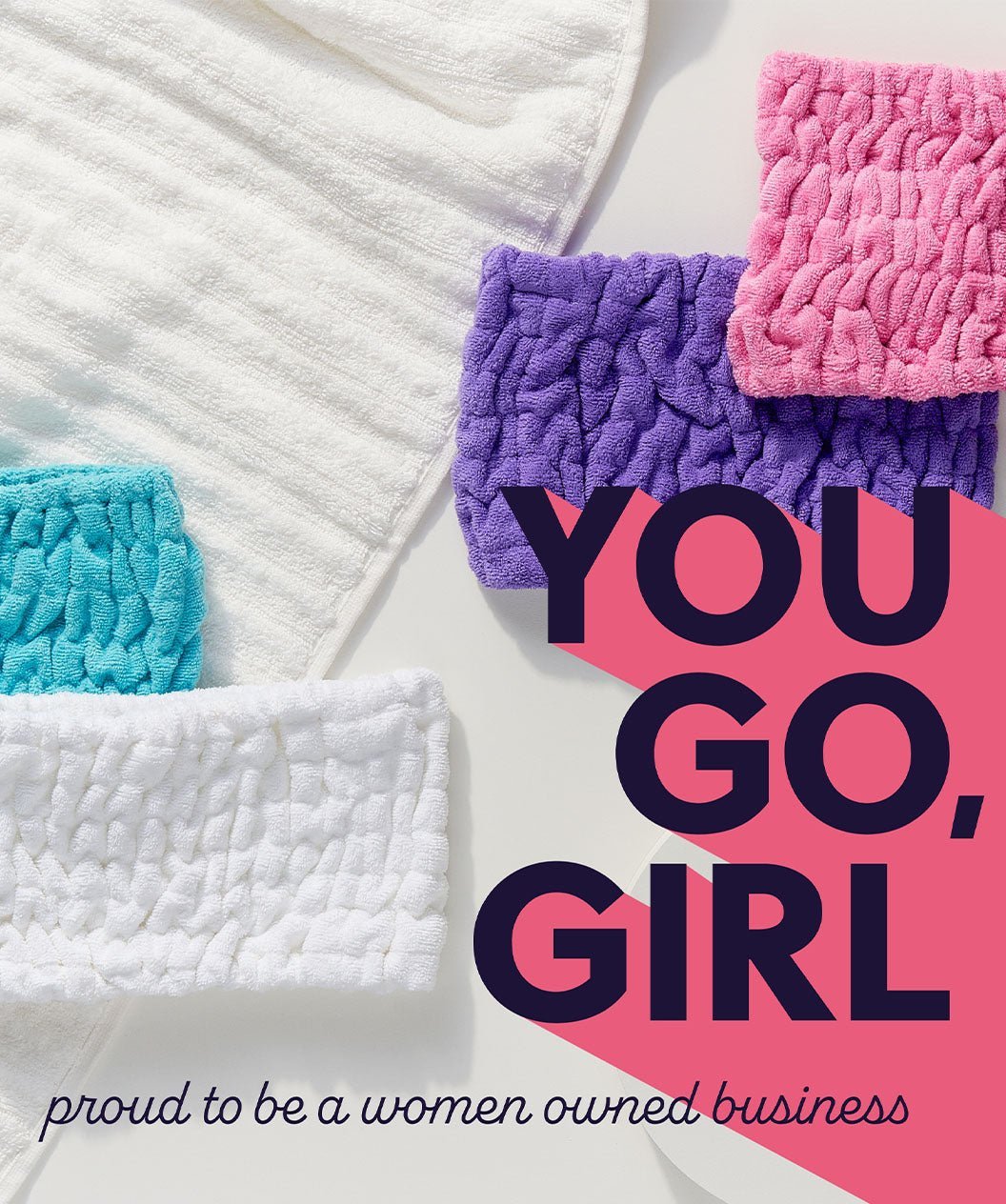 The Turbie Band® Four Pack - Extra Wide Headband | Pink, Purple, Capri & White | Microfiber - Pileggi on the Square Salon Powered by Gatto Salon Group