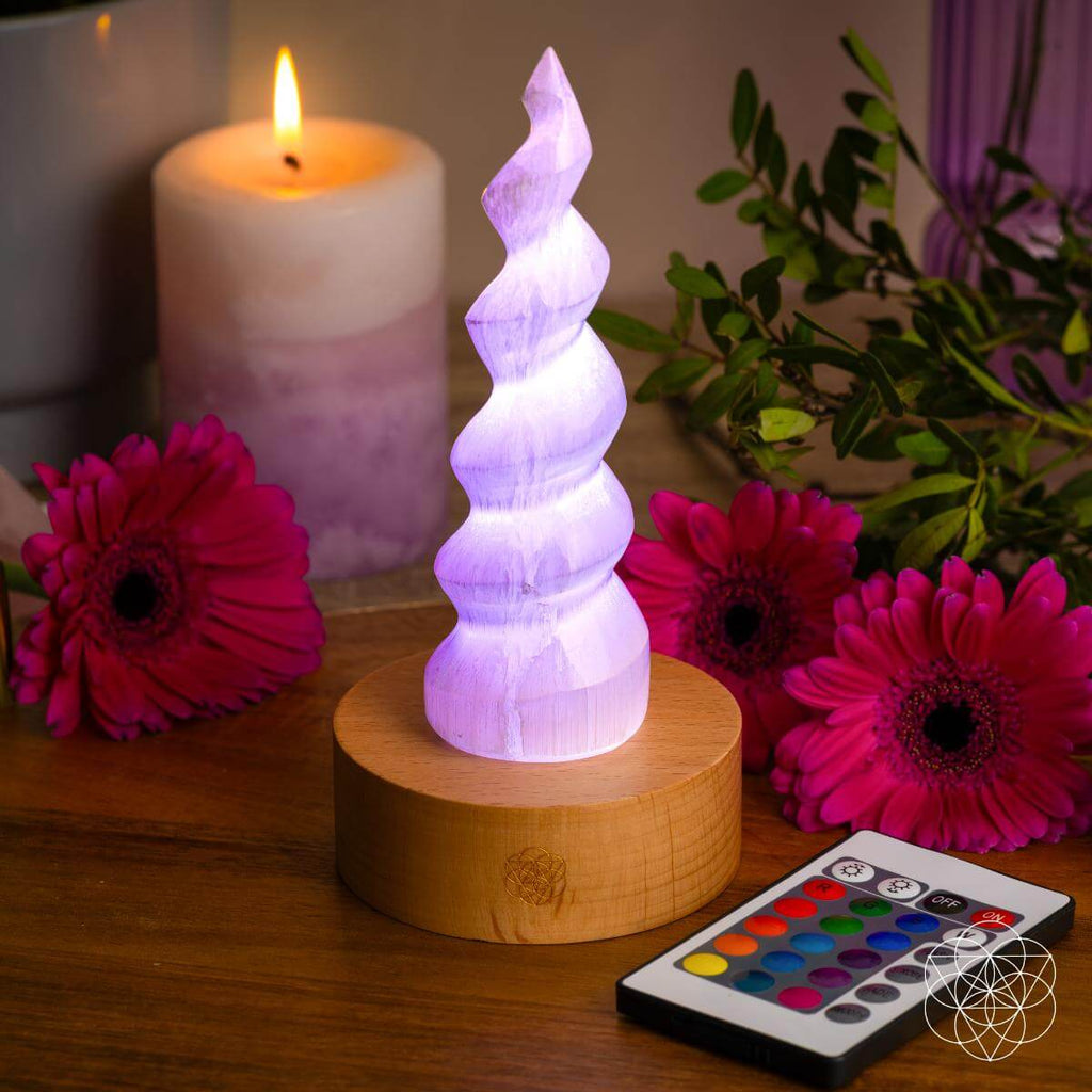 Therapy By Light - Selenite Flame Lamp - Pileggi on the Square Salon Powered by Gatto Salon Group