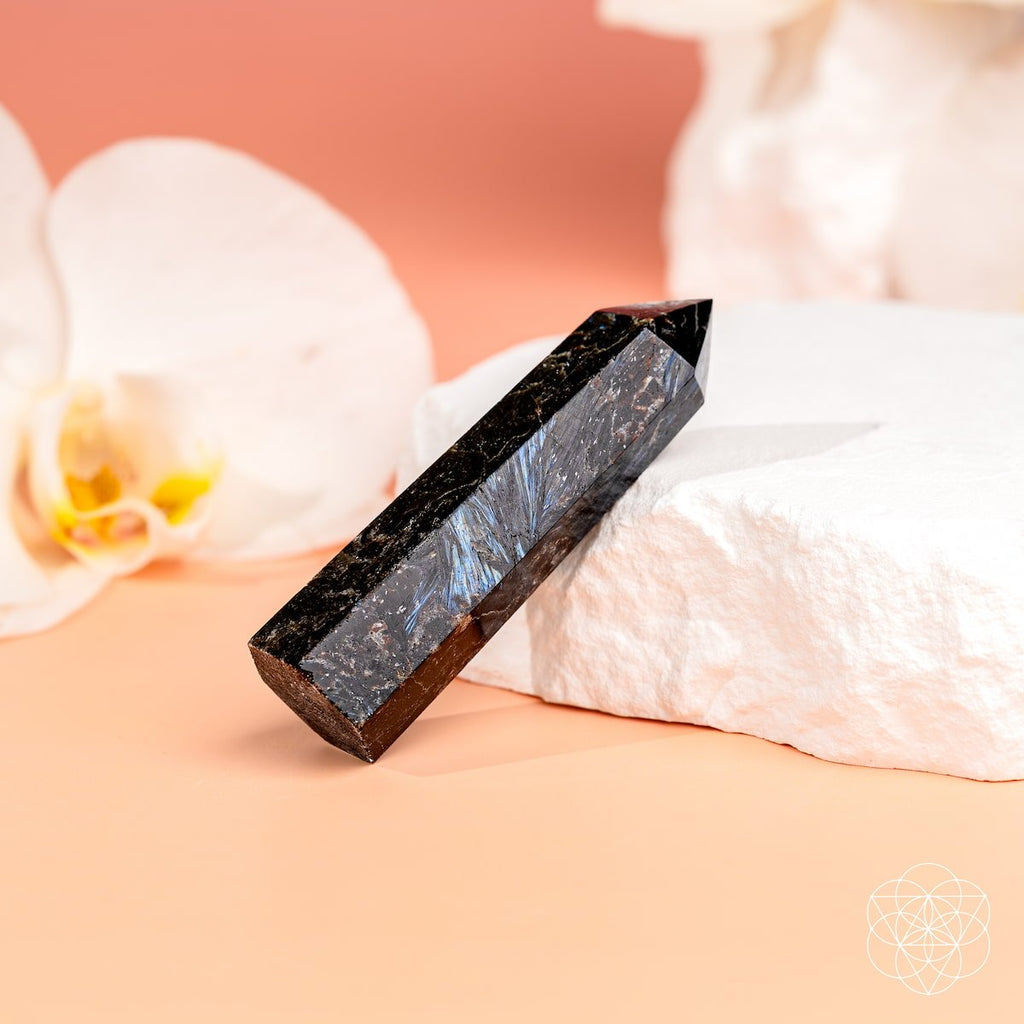 This Is Your Breakthrough – Rare Arfvedsonite Point - Pileggi on the Square Salon Powered by Gatto Salon Group