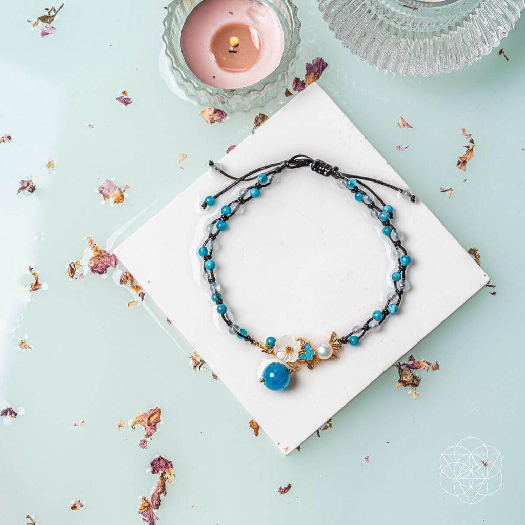 Triple Crystal Anklet of Positivity - Pileggi on the Square Salon Powered by Gatto Salon Group