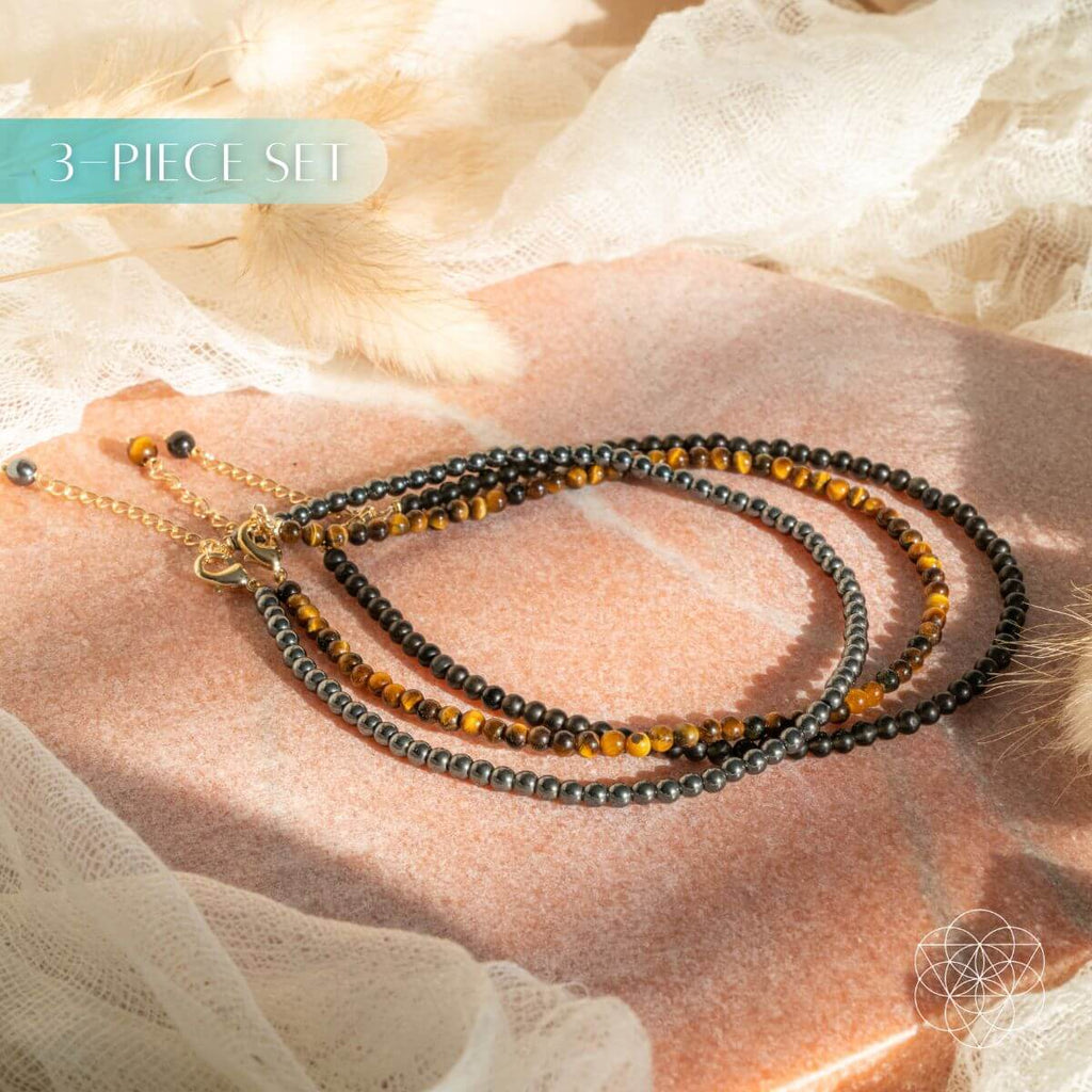 Triple Protection Anklet Set - Pileggi on the Square Salon Powered by Gatto Salon Group