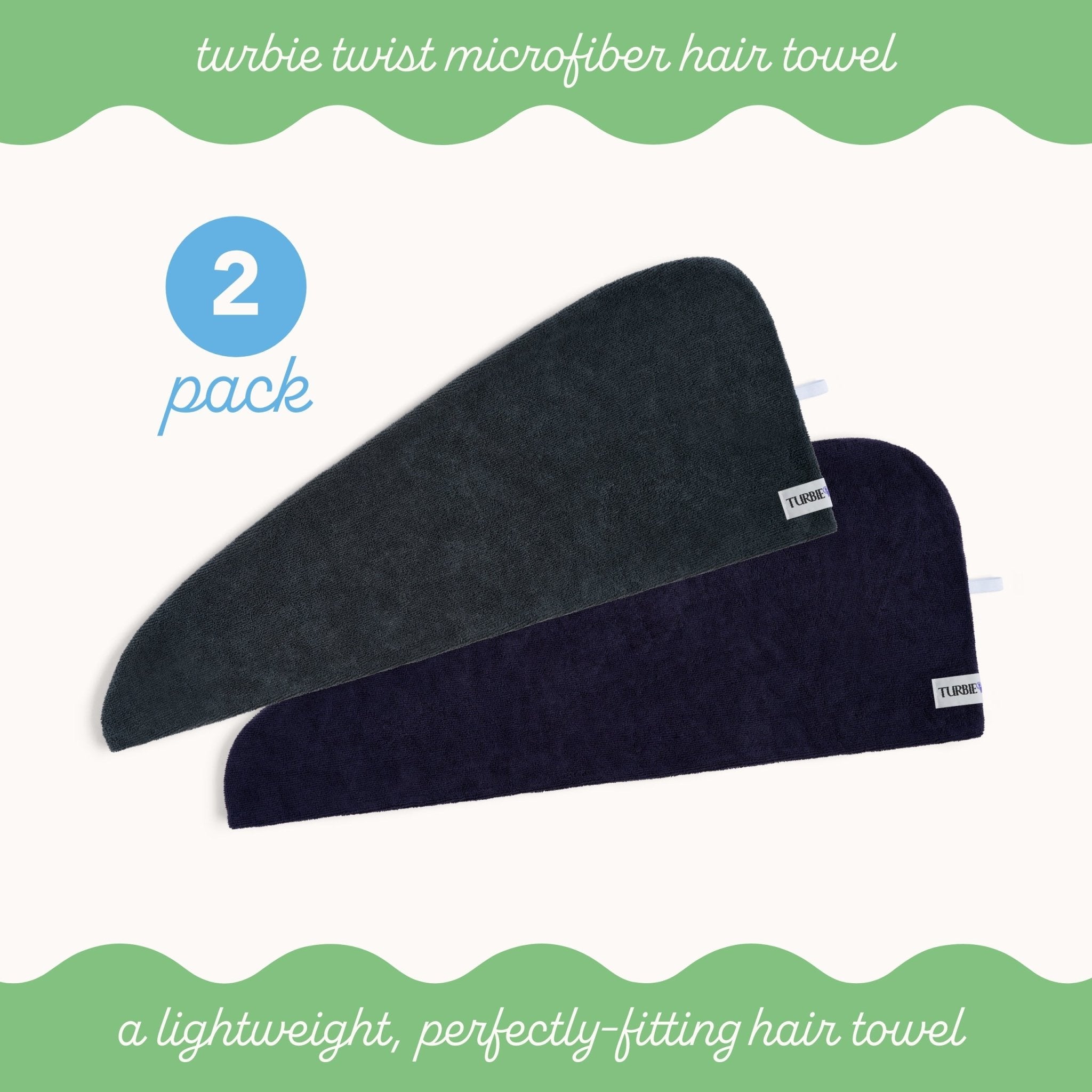 Turbie Twist Microfiber Hair Towel - Absorbent and Lightweight - Pileggi on the Square Salon Powered by Gatto Salon Group
