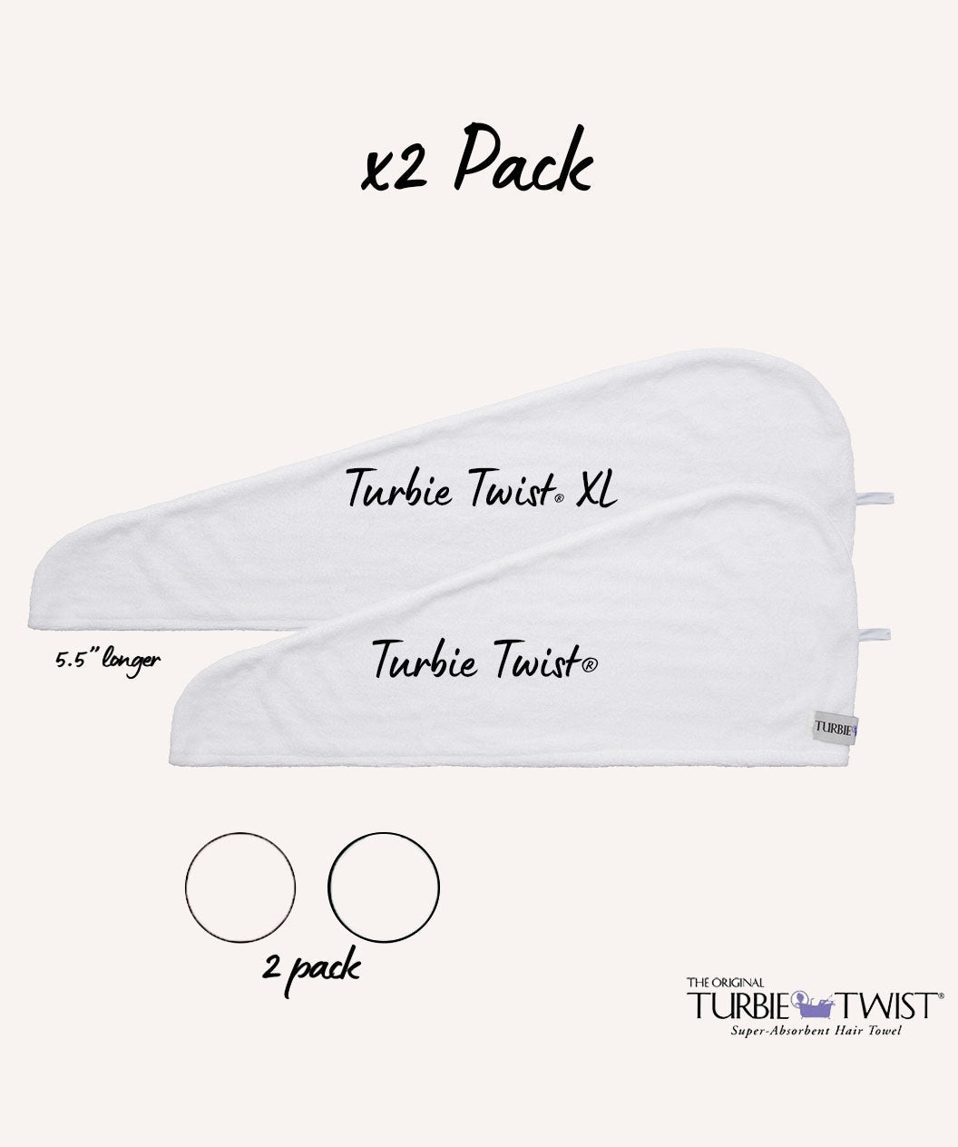 Turbie Twist Microfiber Hair Towel - Absorbent and Lightweight - Pileggi on the Square Salon Powered by Gatto Salon Group